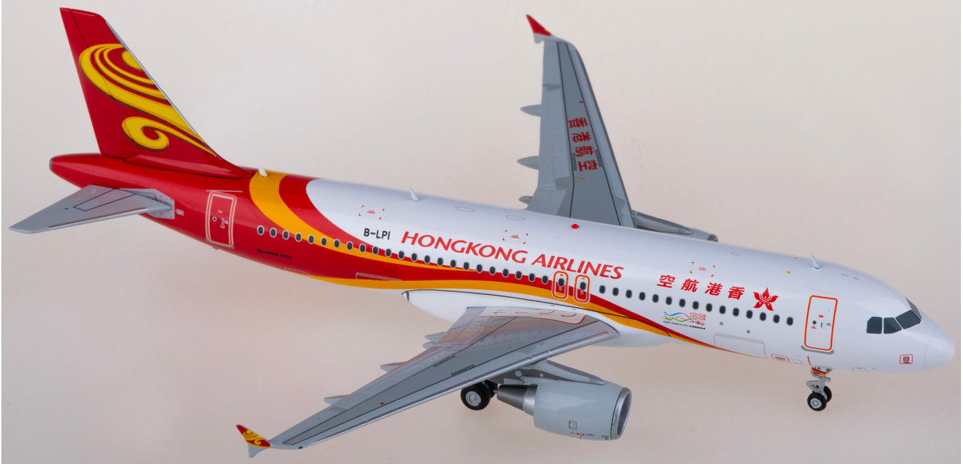 1:200 JC Wings LH2219 Hong Kong Airlines Airbus A320 B-LPI Aircraft Model