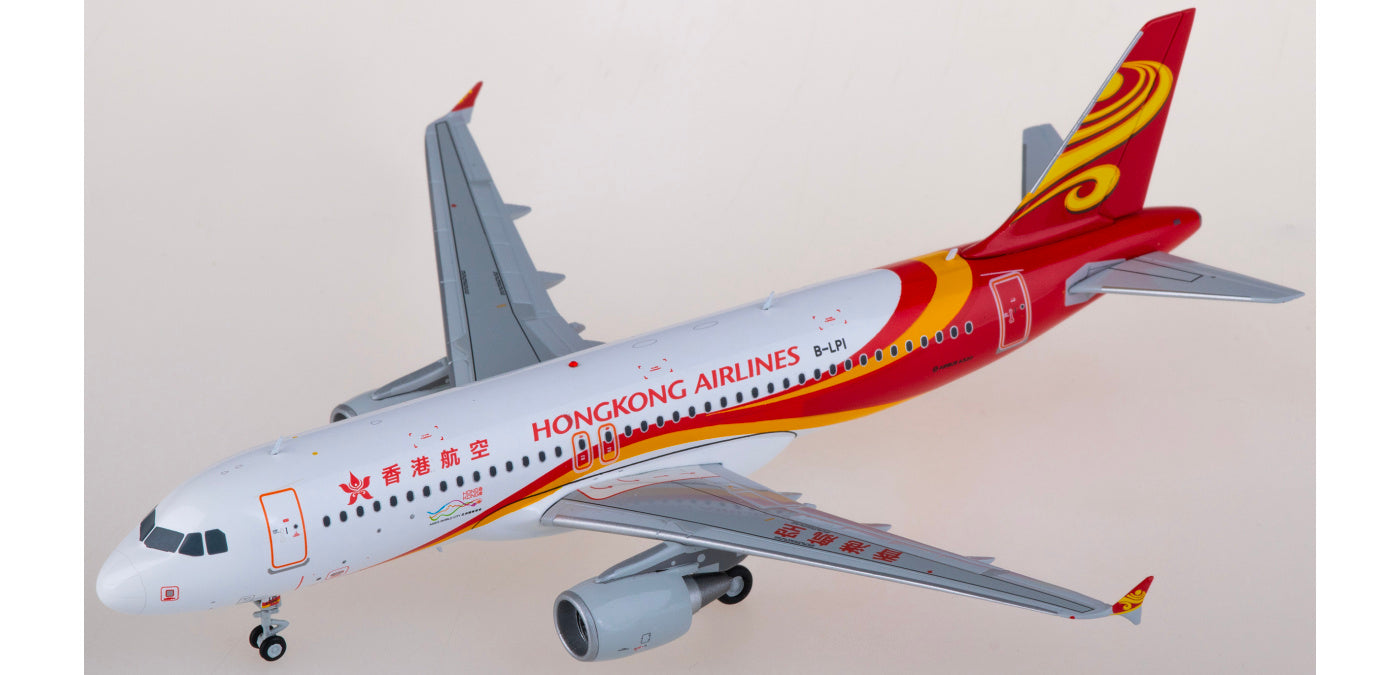 1:200 JC Wings LH2219 Hong Kong Airlines Airbus A320 B-LPI Aircraft Model
