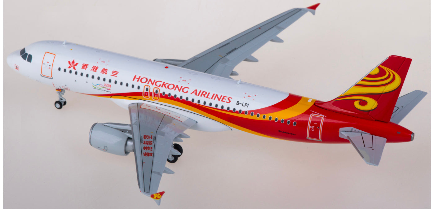 1:200 JC Wings LH2219 Hong Kong Airlines Airbus A320 B-LPI Aircraft Model