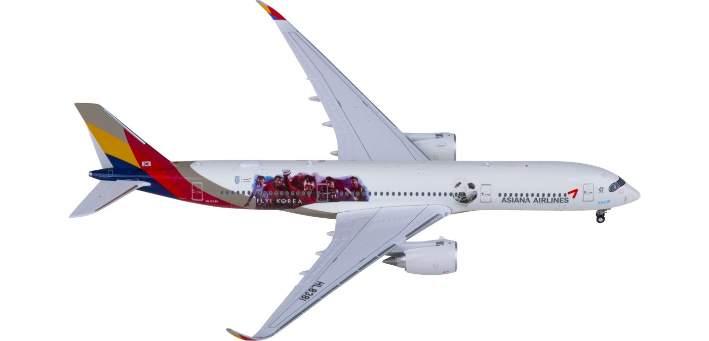 1:400 JC Wings SA4016 Asiana Airbus A350-900XWB HL8381 Aircraft Model+Free Tractor