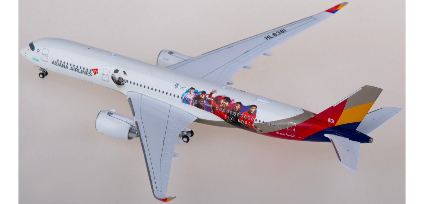 1:400 JC Wings SA4016 Asiana Airbus A350-900XWB HL8381 Aircraft Model+Free Tractor
