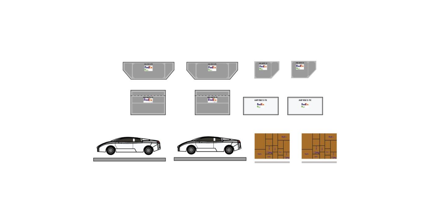 (Rare)1:400 Fantasy Wings Aircraft Model Cargo GSE Diecast Set (Fedex)