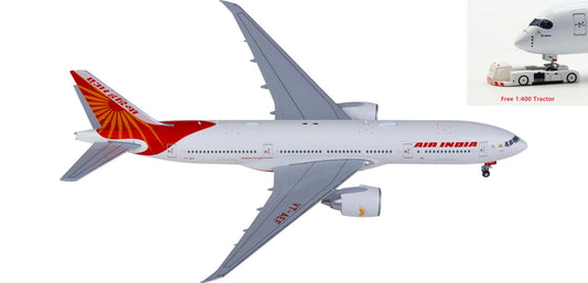 1:400 JC Wings LH4341 Air India Boeing 777-200LR VT-AEF Aircraft Model+Free Tractor