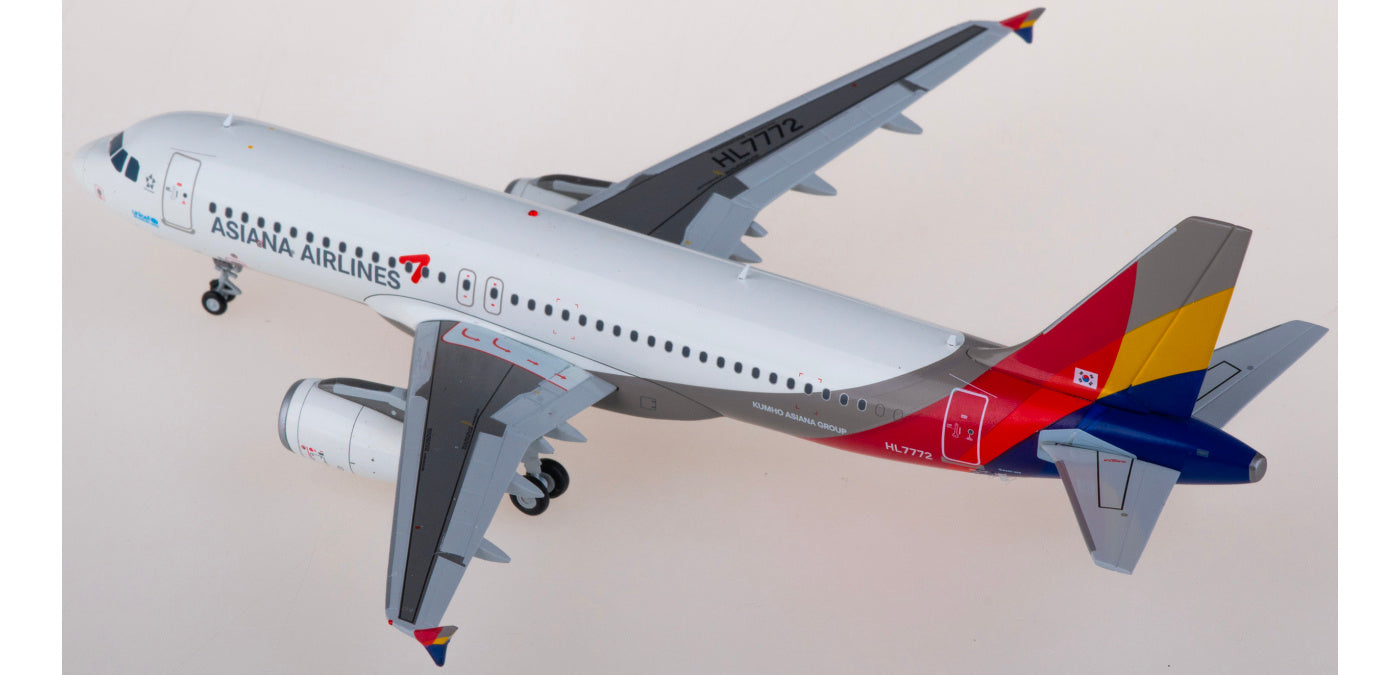 1:200 JC Wings LH2418 Asiana Airbus A320 HL7772 Aircraft Model