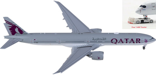 1:400 JC Wings XX40137A Qatar Airways Boeing 777-300ER A7-BEE "Flaps Down" Aircraft Model+Free Tractor