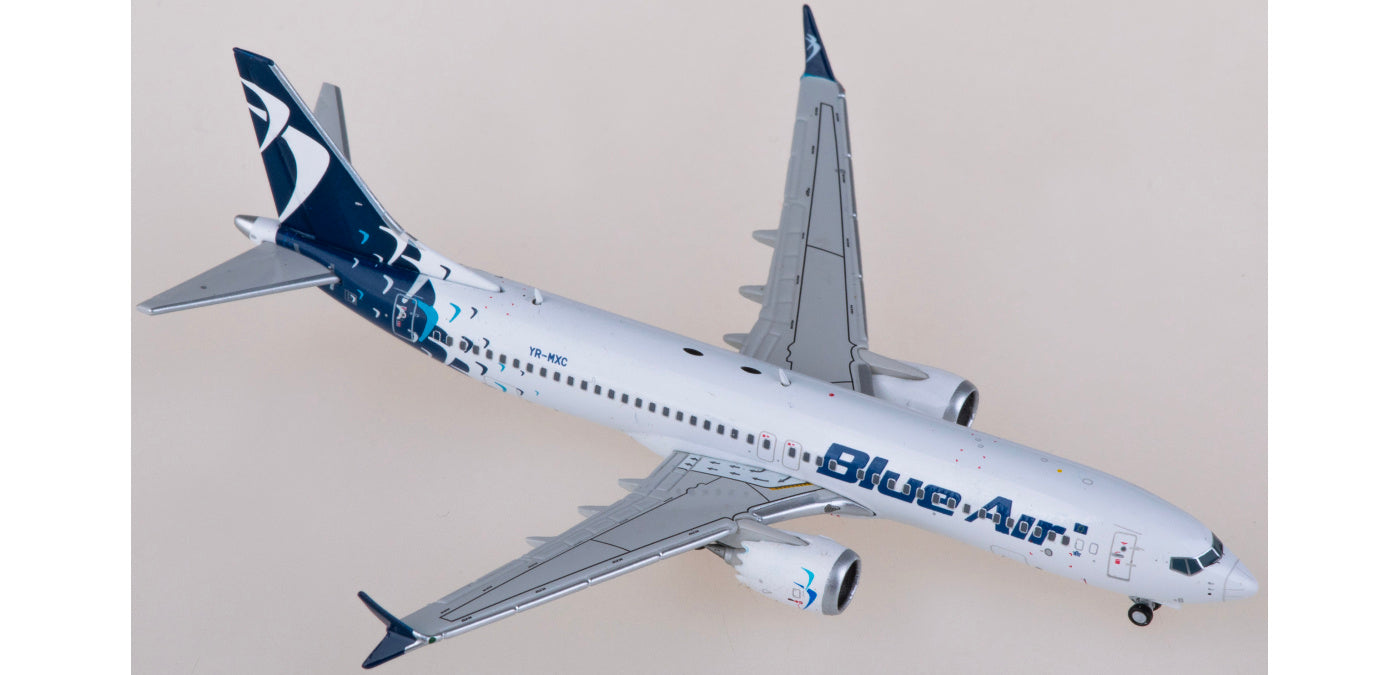 1:400 JC Wings LH4311 Blue Air Boeing 737 MAX 8 YR-MXC Aircraft Model+Free Tractor