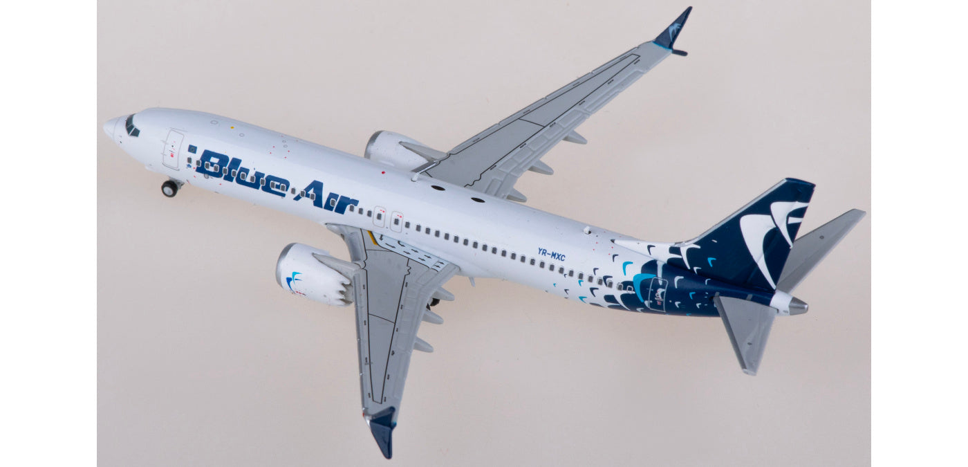 1:400 JC Wings LH4311 Blue Air Boeing 737 MAX 8 YR-MXC Aircraft Model+Free Tractor