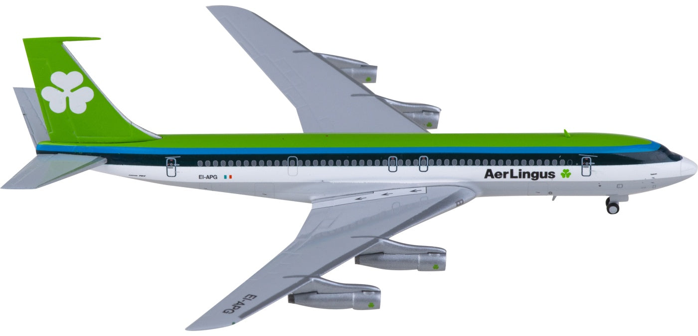 1:400 JC Wings BB4-707-001 Aer Lingus Boeing 707-300C EI-APG & Sticker Aircraft Model+Free Tractor
