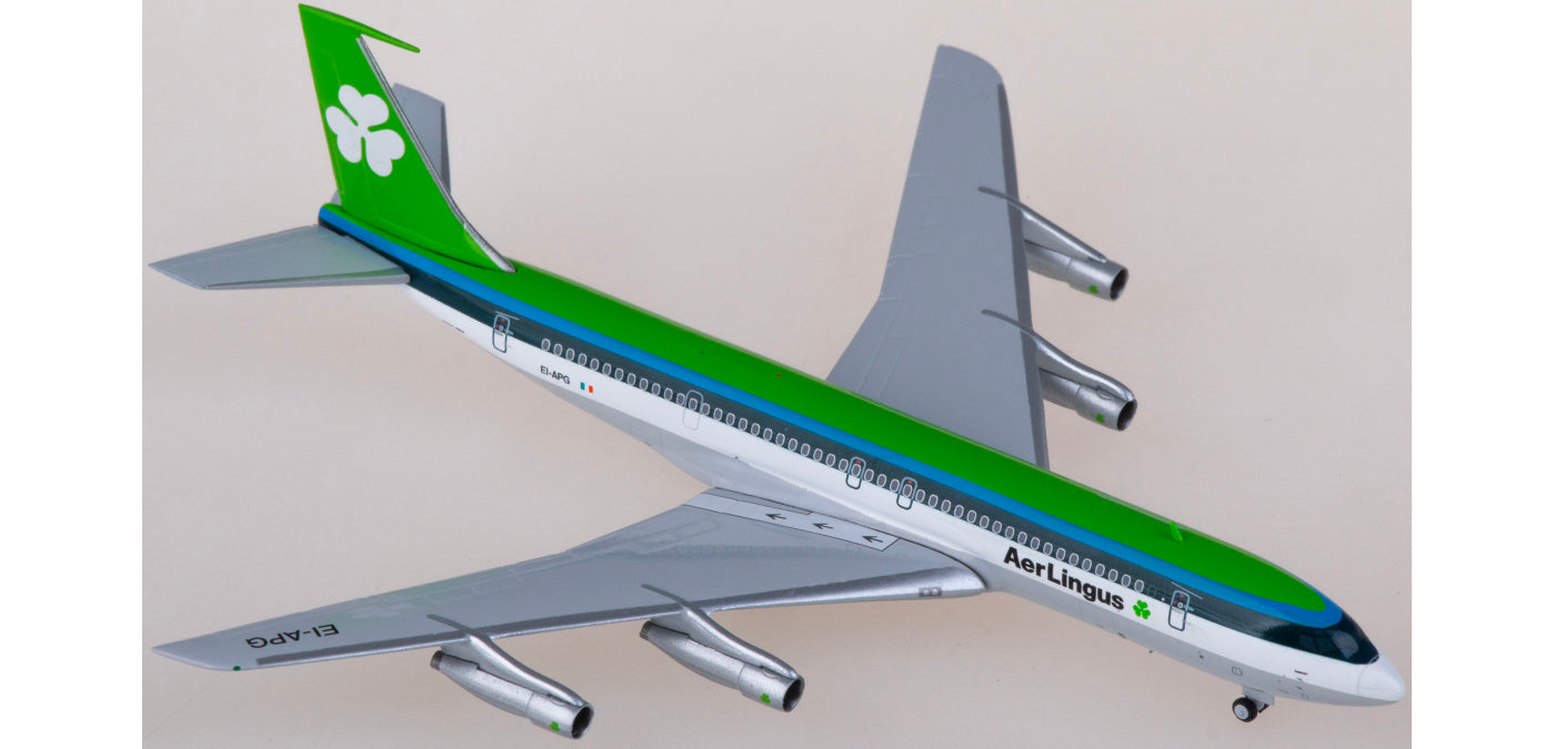 1:400 JC Wings BB4-707-001 Aer Lingus Boeing 707-300C EI-APG & Sticker Aircraft Model+Free Tractor