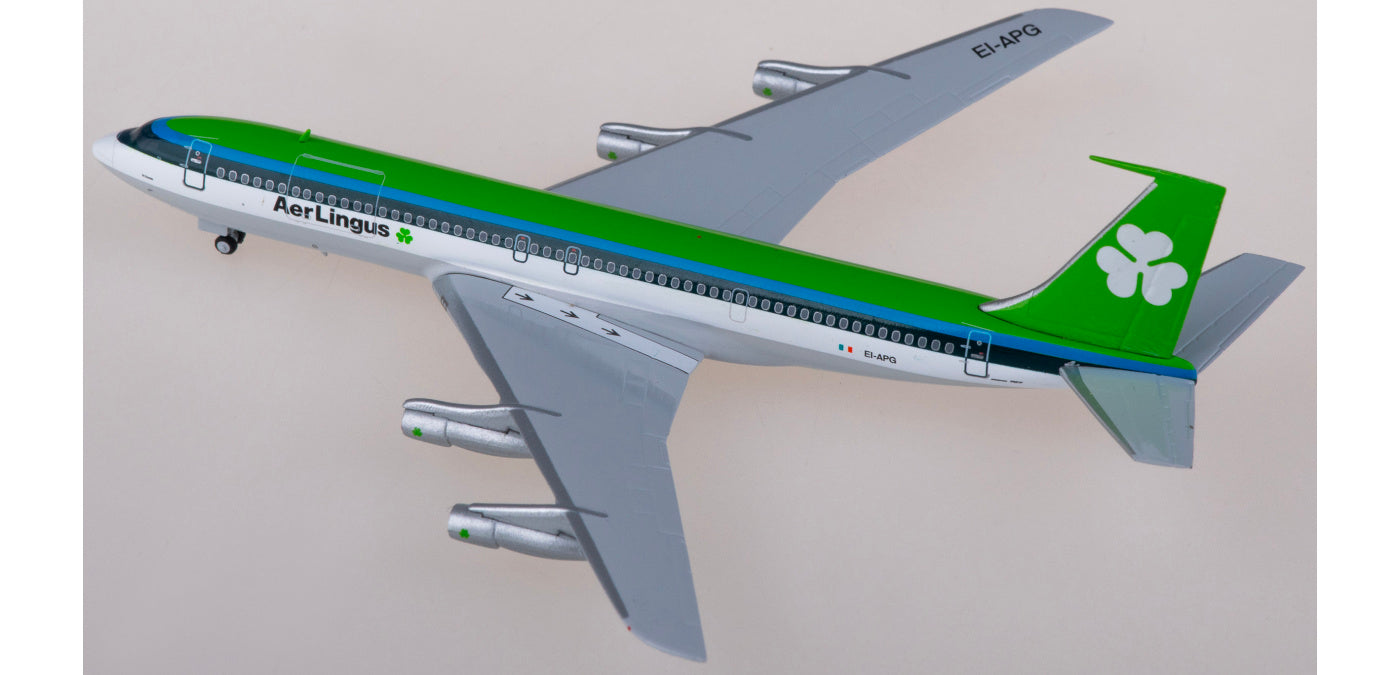 1:400 JC Wings BB4-707-001 Aer Lingus Boeing 707-300C EI-APG & Sticker Aircraft Model+Free Tractor