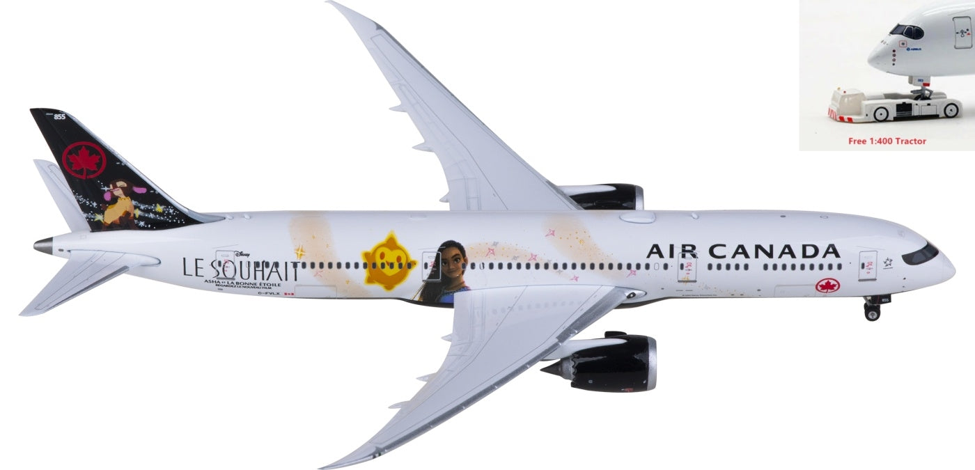 1:400 Phoenix PH04578 Air Canada Boeing 787-9 C-FVLX Aircraft Model+Free Tractor