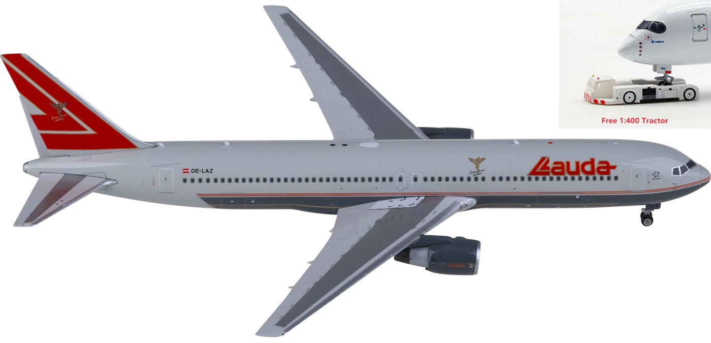 1:400 Phoenix PH11872 Lauda Air Boeing 767-300ER OE-LAZ Aircraft Model+Free Tractor