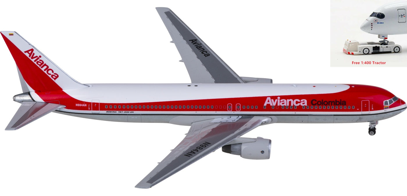 1:400 Phoenix PH11885 Avianca Boeing 767-300ER N984AN Aircraft Model+Free Tractor