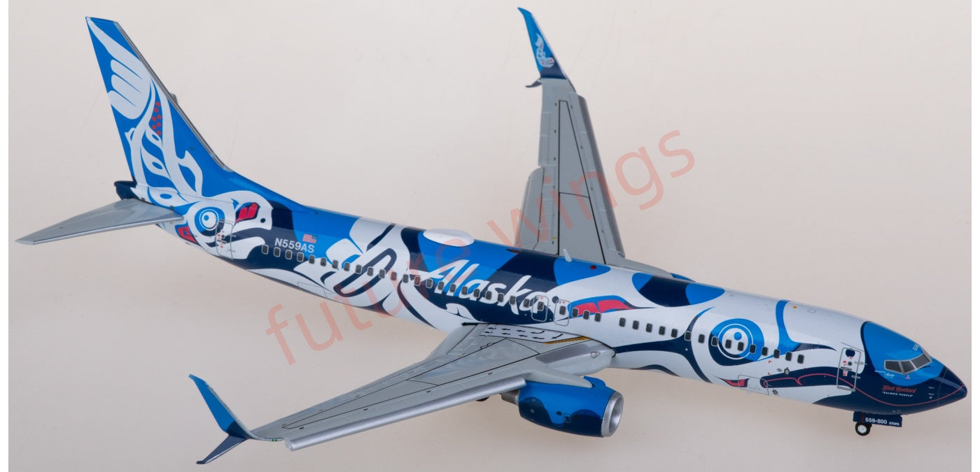 1:200 Geminijets G2ASA1246F Alaska Airlines Boeing 737-800S N559AS "Flaps Down" Diecast Aircraft Model