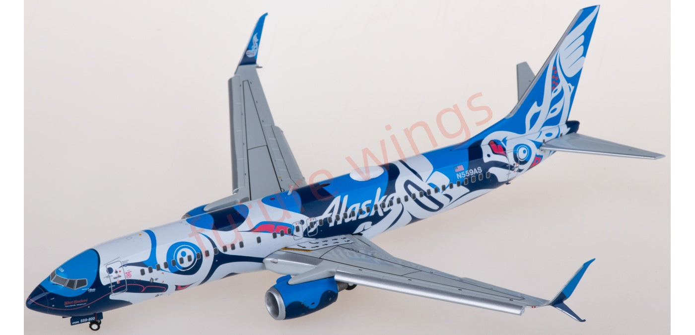 1:200 Geminijets G2ASA1246F Alaska Airlines Boeing 737-800S N559AS "Flaps Down" Diecast Aircraft Model