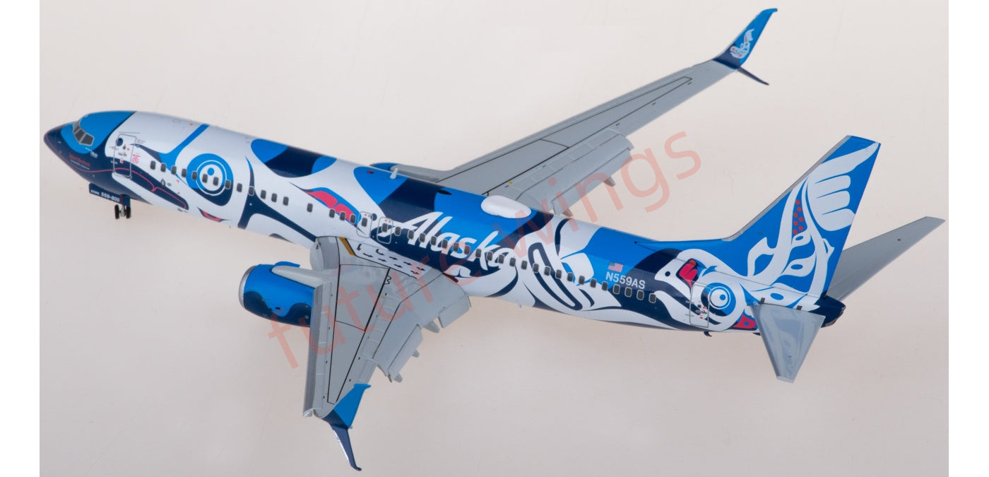 1:200 Geminijets G2ASA1246F Alaska Airlines Boeing 737-800S N559AS "Flaps Down" Diecast Aircraft Model