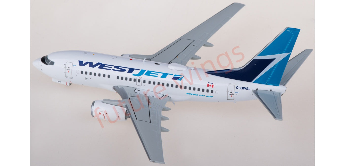 1:200 Geminijets G2WJA1295 WestJet Boeing 737-600 C-GWSL Diecast Aircraft Model
