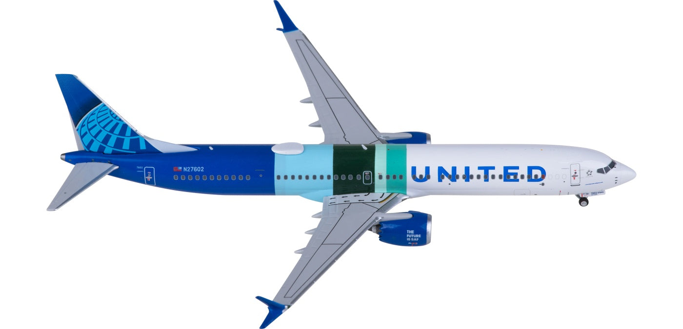 1:400 NG Models NG90002 United Airlines Boeing 737 MAX 10 N27602 Aircraft Model+Free Tractor