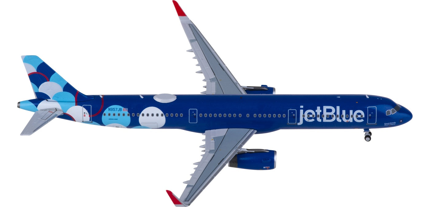 1:400 NG Models NG13107 JetBlue Airbus A321 N957JB Aircraft Model+Free Tractor