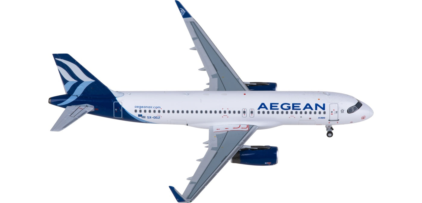 1:400 NG Models NG15041 Aegean Airlines Airbus A320 SX-DGZ Aircraft Model+Free Tractor
