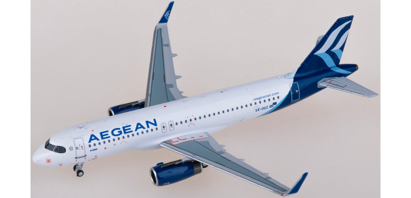 1:400 NG Models NG15041 Aegean Airlines Airbus A320 SX-DGZ Aircraft Model+Free Tractor