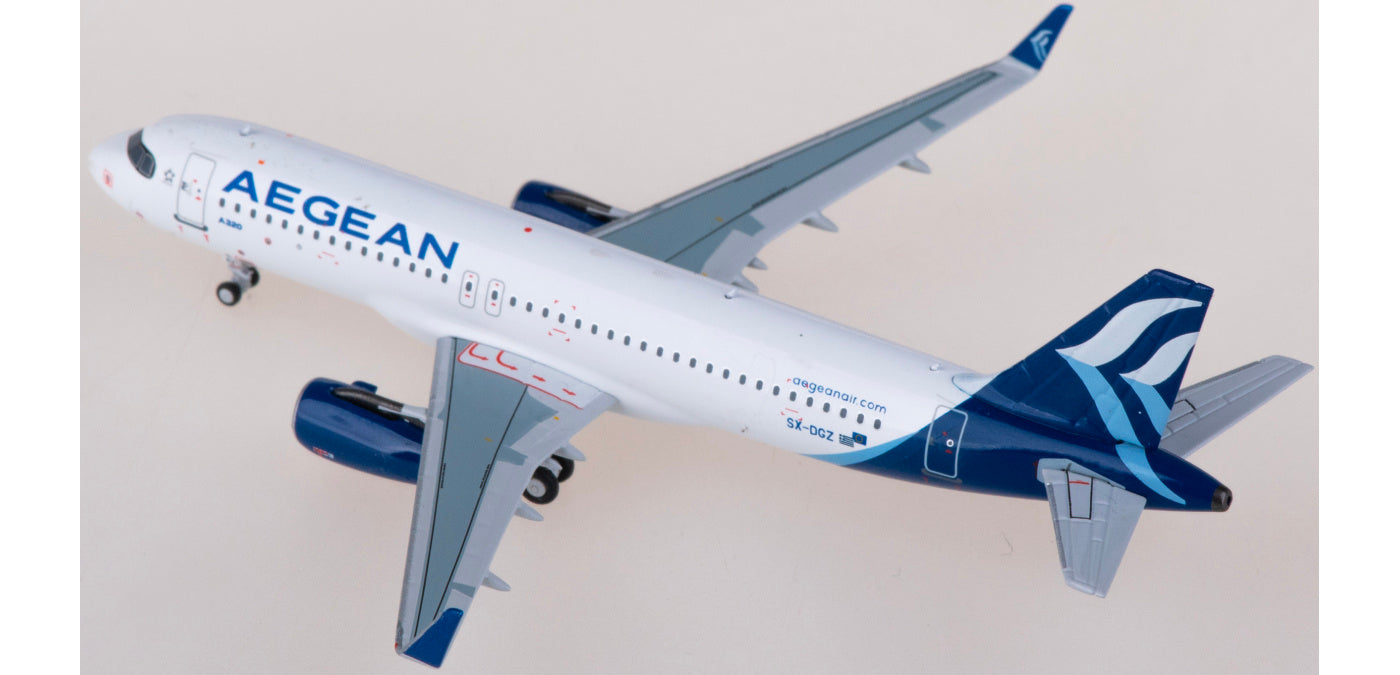1:400 NG Models NG15041 Aegean Airlines Airbus A320 SX-DGZ Aircraft Model+Free Tractor