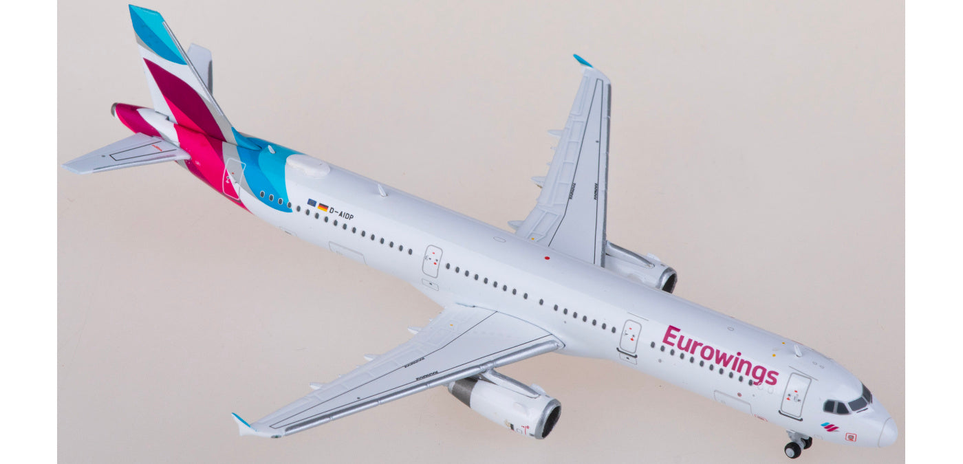 1:400 JC Wings XX40145 Eurowings Airbus A321 D-AIDP Aircraft Model+Free Tractor