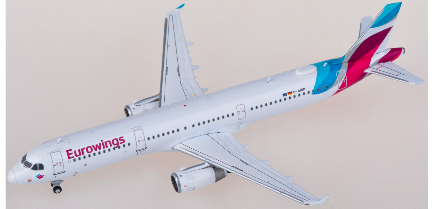 1:400 JC Wings XX40145 Eurowings Airbus A321 D-AIDP Aircraft Model+Free Tractor