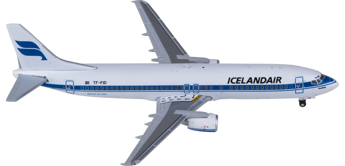 1:400 JC Wings LH4309 Icelandair Boeing 737-400 TF-FID Aircraft Model+Free Tractor