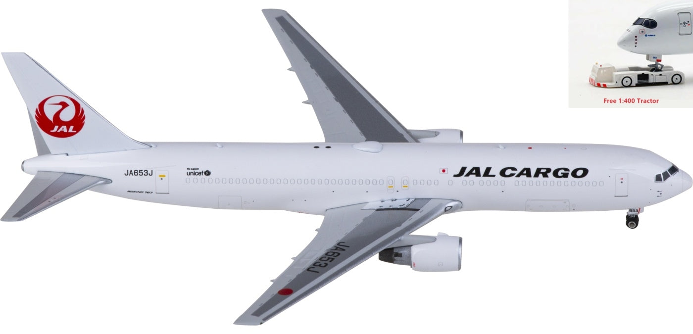 1:400 Phoenix PH04582 Japan Airlines Boeing 767-300ER JA653J Aircraft Model+Free Tractor