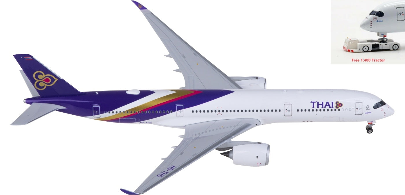 1:400 Phoenix PH11896 Thai Airways Airbus A350-900 HS-THS Aircraft Model+Free Tractor
