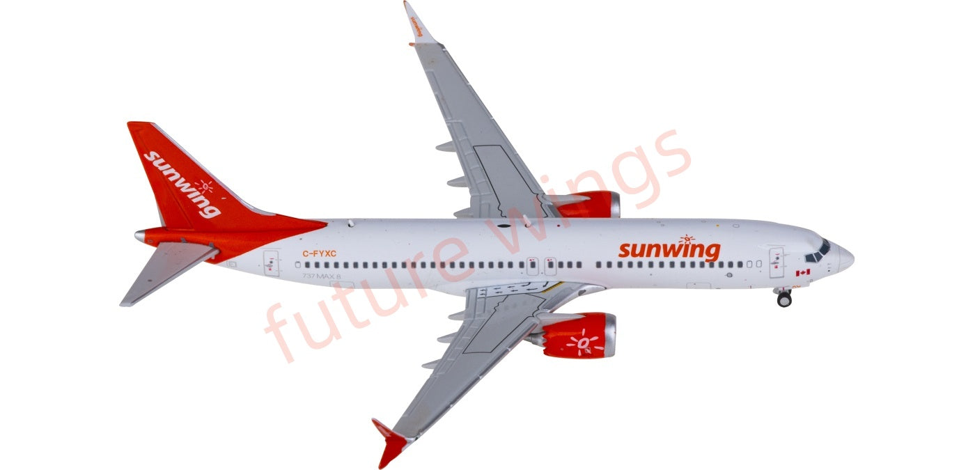 1:400 JC Wings LH4313 Sunwing Airlines Boeing 737 MAX 8 C-FYXC Aircraft Model+Free Tractor