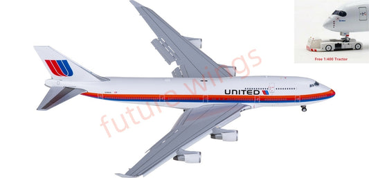 1:400 JC Wings XX40088A United Airlines Boeing 747-400 N185UA "Flaps Down" Aircraft Model+Free Tractor