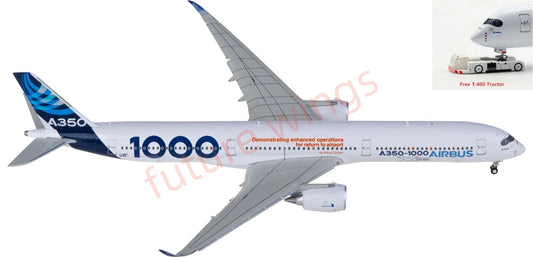 1:400 JC Wings LH4355A Airbus A350-1000XWB F-WMIL "Flaps Down" Aircraft Model+Free Tractor