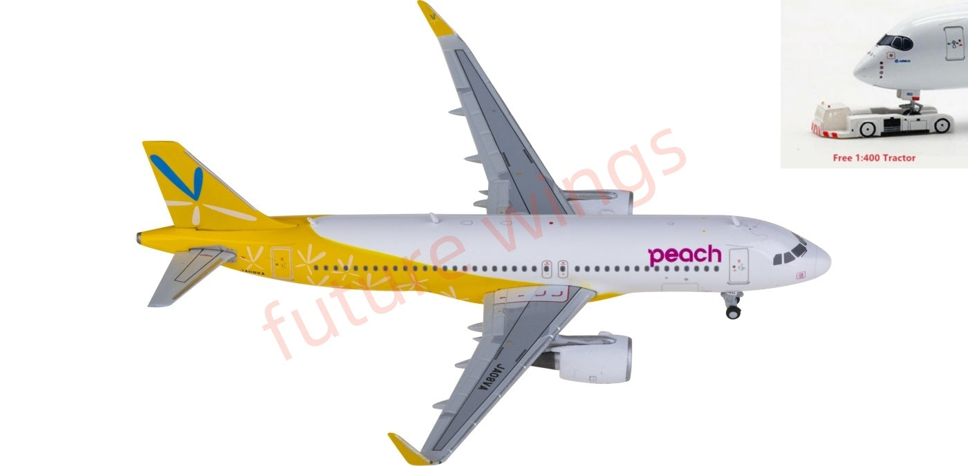 1:400 JC Wings EW4320014 Peach Aviation Airbus A320 JA08VA Aircraft Model+Free Tractor