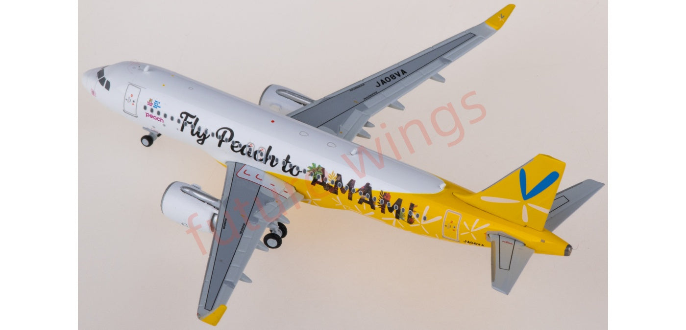 1:400 JC Wings EW4320014 Peach Aviation Airbus A320 JA08VA Aircraft Model+Free Tractor