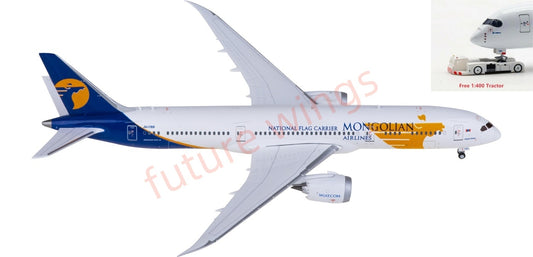 1:400 JC Wings LH4297 MIAT Mongolian Airlines Boeing 787-9 Dreamliner JU-1789 Aircraft Model+Free Tractor