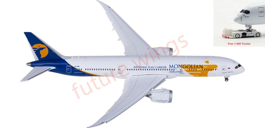 1:400 JC Wings LH4297A MIAT Mongolian Airlines Boeing 787-9 Dreamliner JU-1789 "Flaps Down"Aircraft Model+Free Tractor