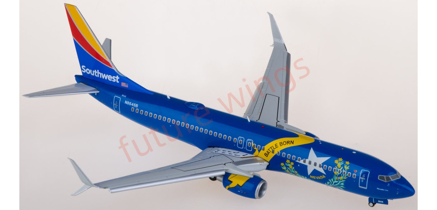 1:200 Geminijets G2SWA1267F Southwest Airlines Boeing 737-800 N8646B Nevada One "Flaps Down"Diecast Aircraft Model