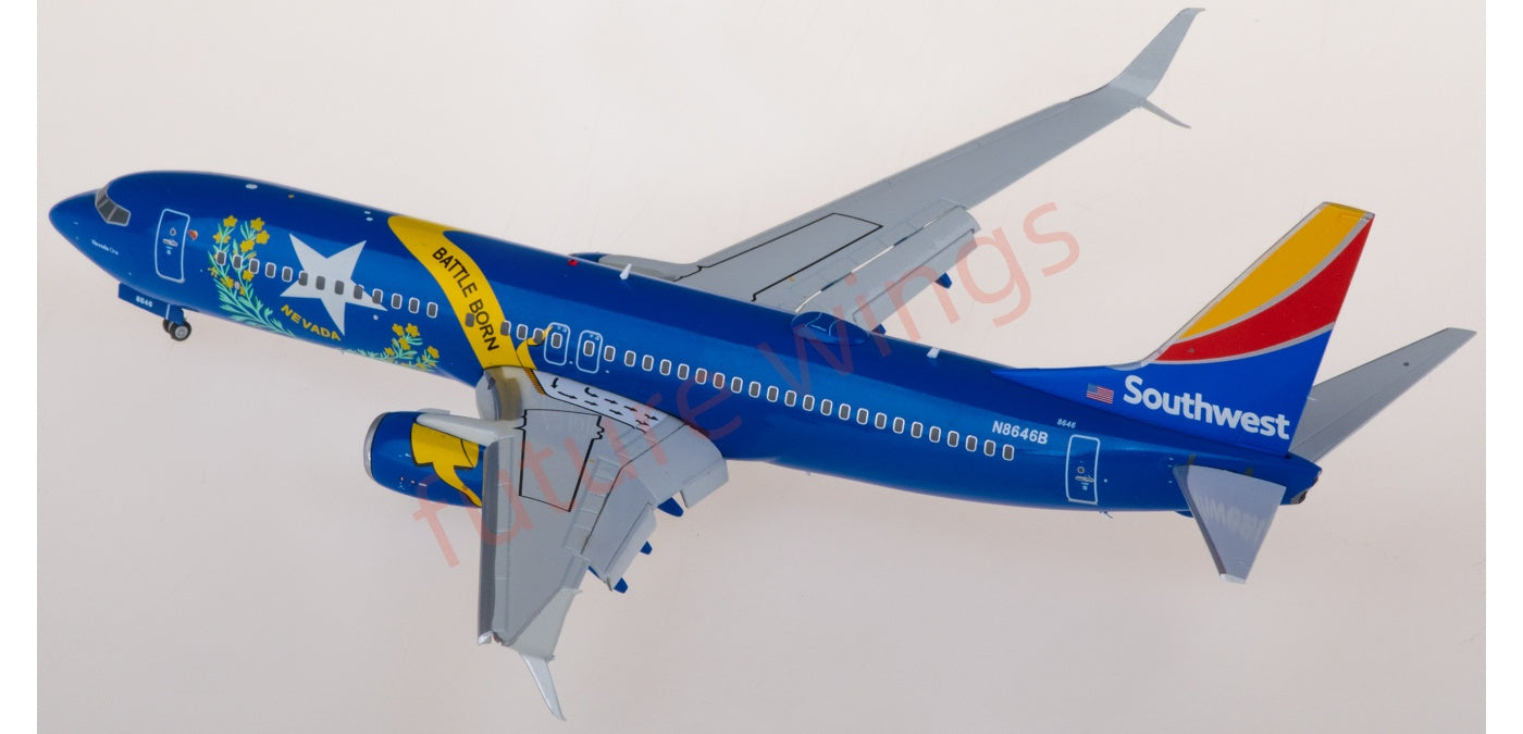 1:200 Geminijets G2SWA1267F Southwest Airlines Boeing 737-800 N8646B Nevada One "Flaps Down"Diecast Aircraft Model