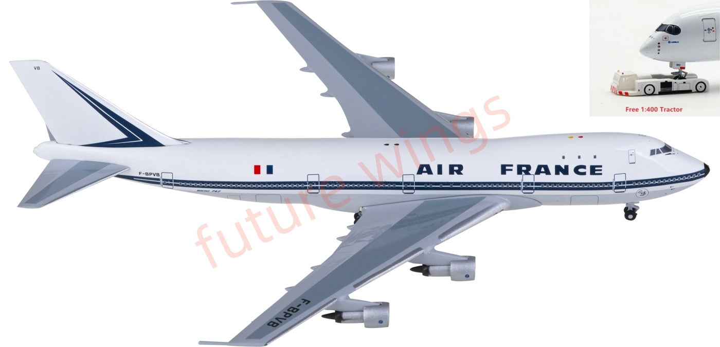 1:400 AeroClassics BBX41677 Air France Boeing 747-100 F-BPVB Aircraft Model+Free Tractor
