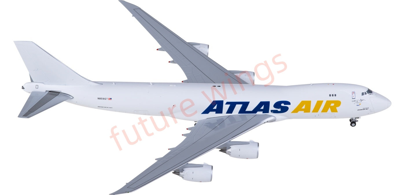 1:400 JC Wings XX40147 Atlas Air Boeing 747-8F N859GT Aircraft Model+Free Tractor