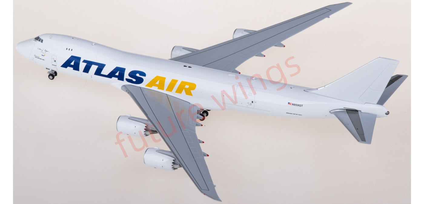 1:400 JC Wings XX40147 Atlas Air Boeing 747-8F N859GT Aircraft Model+Free Tractor