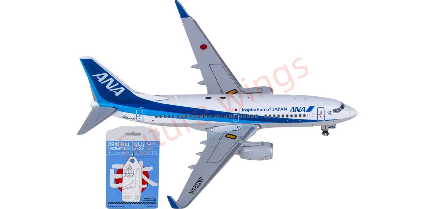 1:400 JC Wings SA4012 ANA Boeing 737-700 JA02AN Aircraft Model+Free Tag+Tractor