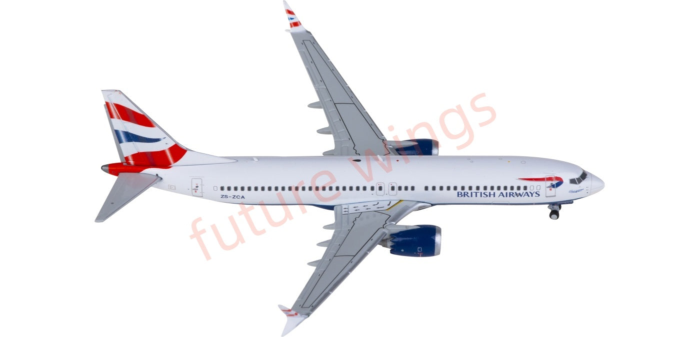 1:400 JC Wings XX40209 British Airways Boeing 737 MAX 8 ZS-ZCA Aircraft Model+Free Tractor