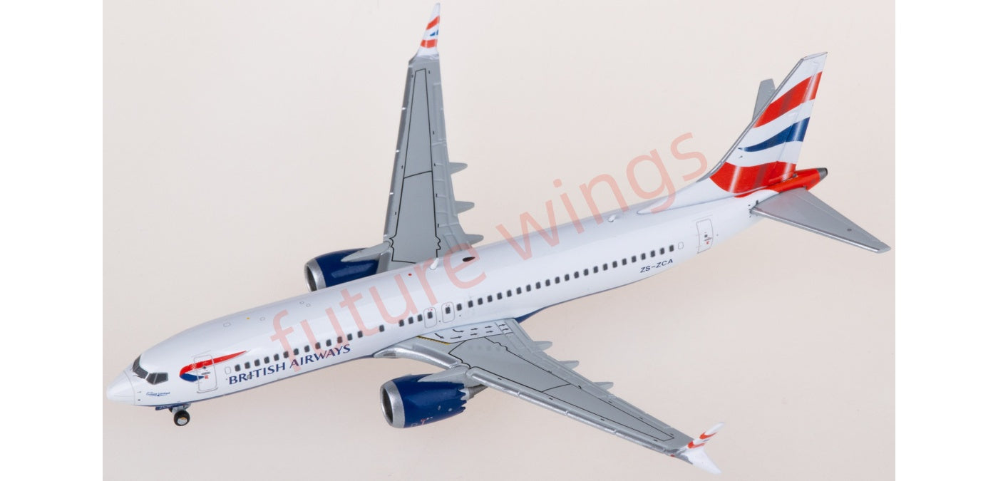 1:400 JC Wings XX40209 British Airways Boeing 737 MAX 8 ZS-ZCA Aircraft Model+Free Tractor