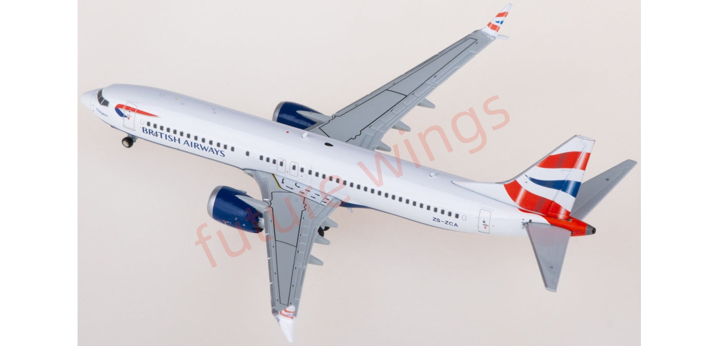 1:400 JC Wings XX40209 British Airways Boeing 737 MAX 8 ZS-ZCA Aircraft Model+Free Tractor