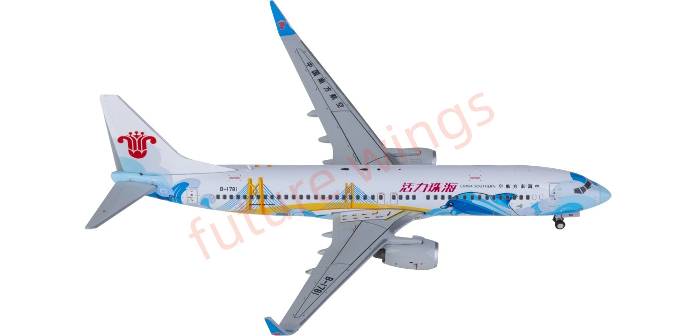 1:400 JC Wings XX40078 China Southern Airlines Boeing 737-800 B-1781 Aircraft Model+Free Tractor