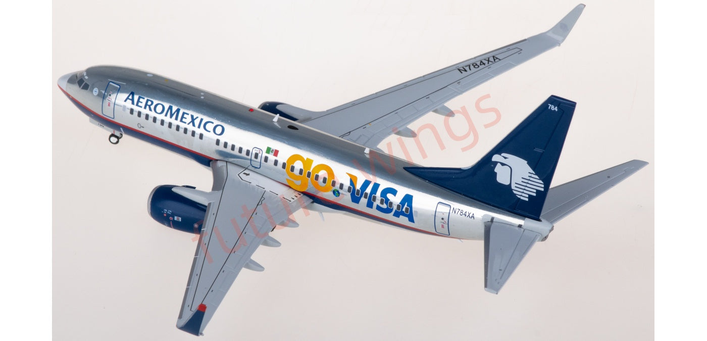 1:200 JC Wings XX20190 Aeroméxico Boeing 737-700 N784XA Diecast Model With Stand