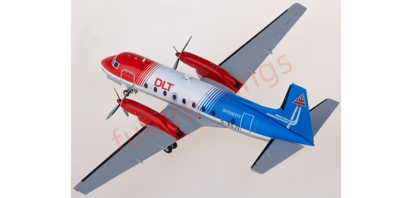 1:200 JC Wings LH2273 DLT Hawker Siddeley HS 748 G-BGJV Diecast Model With Stand